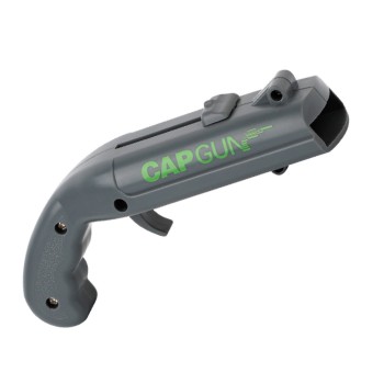 Deschizator Sticle Tip Pistol cu Tragaci, Lansator Capac, Plastic ABS, 13x6x3.7 cm, Gri