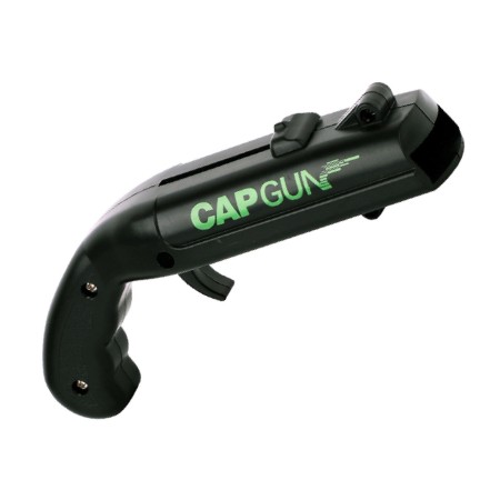 Deschizator de Sticle Tip Pistol cu Tragaci, Lansare Capac, Plastic ABS, 13x6x3.7 cm, Negru