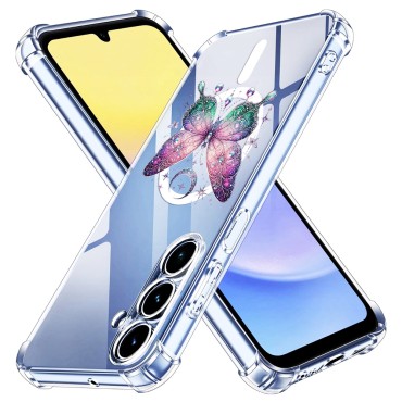 Husa Antisoc pentru Samsung Galaxy A16 - AirBag Magsafe, 4 Colțuri Ranforsate, C24 - Butterflies