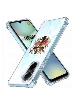 Husa Antisoc pentru Xiaomi Redmi A5 4G - AirBag Magsafe, Colțuri Ranforsate - Cross Floral