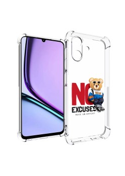 Husa Antisoc pentru Realme Note 60, AirBag PRO, Clear, No Excuses