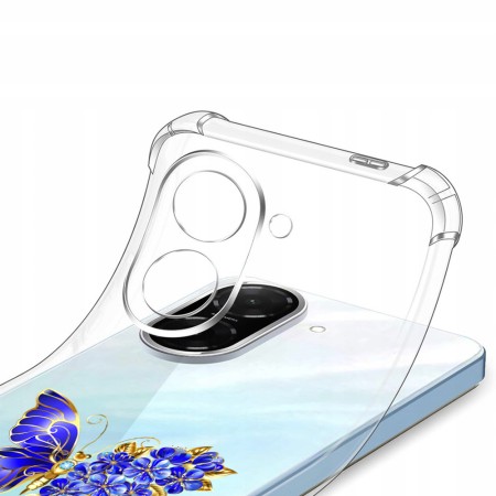 Husa Antisoc pentru Xiaomi Redmi A5 4G - AirBag TPU, Colțuri Ranforsate- Butterfly Mov 