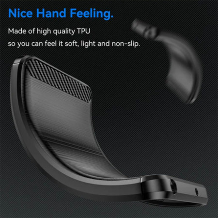Husa Carbon pentru OnePlus Nord 4, Tech Protects Anti-Soc, Black