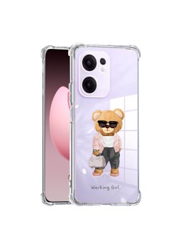 Husa Antisoc pentru Oppo Reno13 F, AirBag PRO, Clear, Working Girl