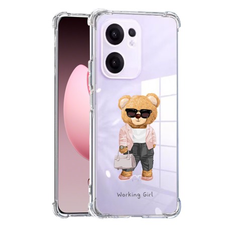 Husa Antisoc pentru Oppo Reno13 F, AirBag PRO, Clear, Working Girl