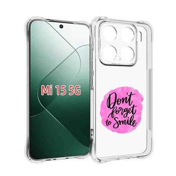Husa Antisoc pentru Xiaomi 15, AirBag PRO, Clear, Don't Forget To Smile