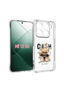 Husa Antisoc pentru Xiaomi 15 - AirBag TPU - Cash is king  - Transparent