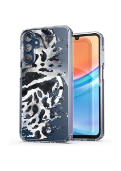 Husa pentru Samsung Galaxy A15 4G, Atasare Magnetica, MagSafe, Pattern Skin 50, Clear