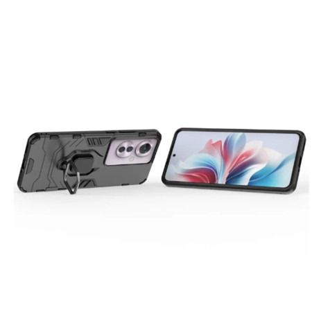 Husa pentru Oppo Reno11 F, Inel Magnetic tip Suport, Negru