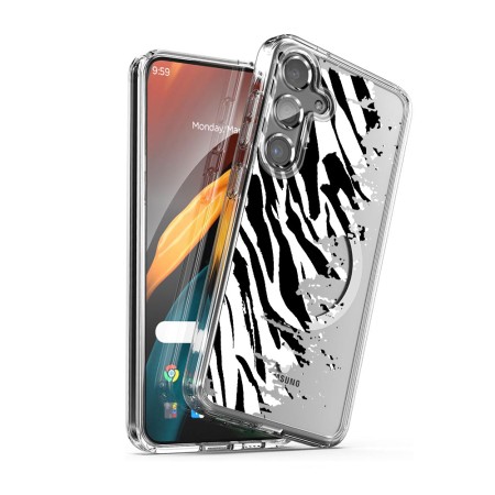 Husa pentru Samsung Galaxy A36 5G, Atasare Magnetica, MagSafe, Pattern Skin 16, Clear