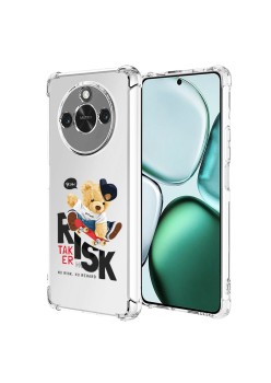 Husa Antisoc pentru Honor X9c Smart, AirBag PRO, Clear, Risk Taker