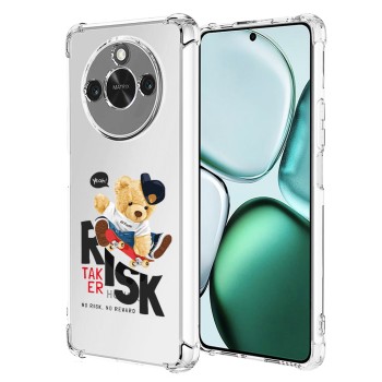 Husa Antisoc pentru Honor X9c Smart, AirBag PRO, Clear, Risk Taker