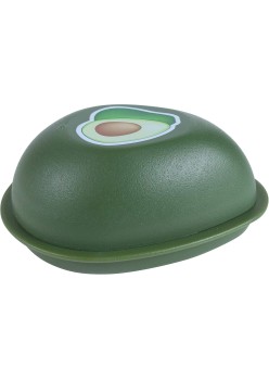 Cutie Depozitare Alimente din Plastic, Model Avocado, 12.5x12.5x5.4 cm, Verde