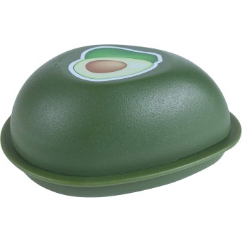 Cutie Depozitare Alimente din Plastic, Model Avocado, 12.5x12.5x5.4 cm, Verde