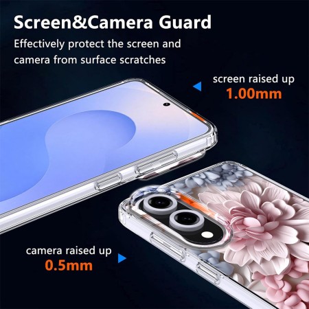 Husa pentru Samsung Galaxy S25 Edge, Atasare Magnetica, MagSafe, 3D Flower Medley 10