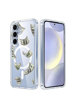 Husa pentru Samsung Galaxy S25, magnetica compatibila MagSafe, Money, protectie completa anti soc