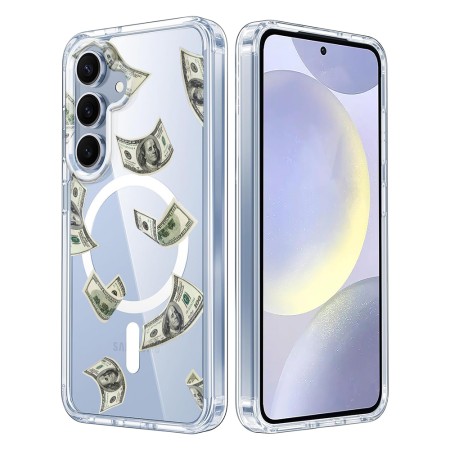 Husa pentru Samsung Galaxy S25, magnetica compatibila MagSafe, Money, protectie completa anti soc
