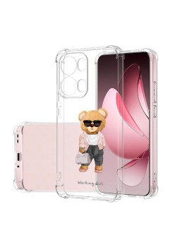Husa Antisoc pentru Oppo Reno13 Pro, AirBag PRO, Clear, Working Girl