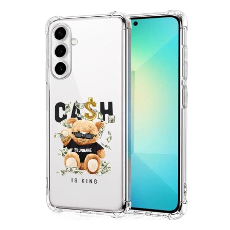 Husa Antisoc pentru Samsung Galaxy S25 Plus, AirBag PRO, Clear, Cash is king  