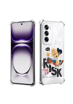Husa Antisoc pentru Oppo Reno12, AirBag PRO, Clear, Risk Taker