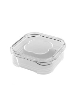 Caserola Dreptunghiulara de pastrare a alimentelor, PC, cu capac, 350ml, Transparent