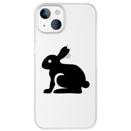 Husa personalizata Apple iPhone 15 Plus, Black Bunny