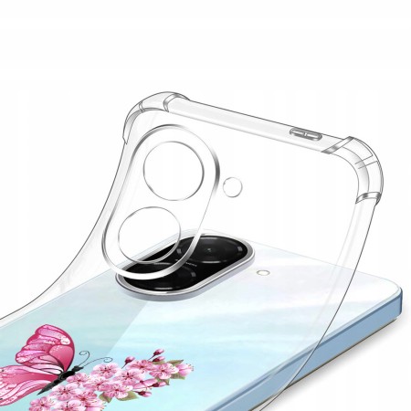 Husa Antisoc pentru Xiaomi Redmi A5 4G - AirBag TPU, Colțuri Ranforsate- Butterfly Roz 