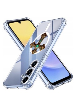 Husa Antisoc pentru Samsung Galaxy A16 - AirBag Magsafe, Colțuri Ranforsate - Cross Smarald