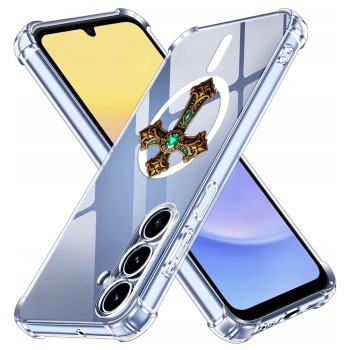 Husa Antisoc pentru Samsung Galaxy A16 - AirBag Magsafe, Colțuri Ranforsate - Cross Smarald