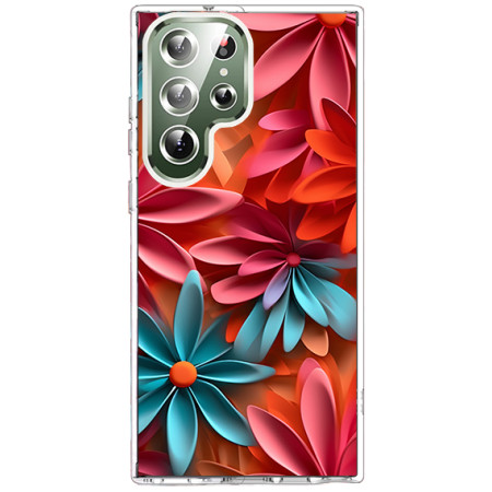 Husa personalizata pentru Samsung Galaxy S23 Ultra, MagSafe Atasare Magnetica, 3D Flower Medley 1