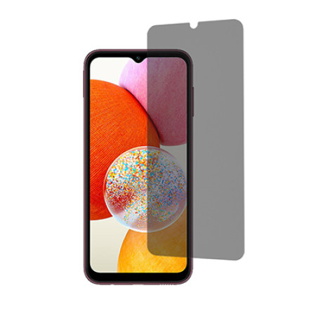 Folie telefon Privacy de sticla Samsung Galaxy A14 securizata, 2.5D, Protectie Profesionala, Case Friendly, Negru