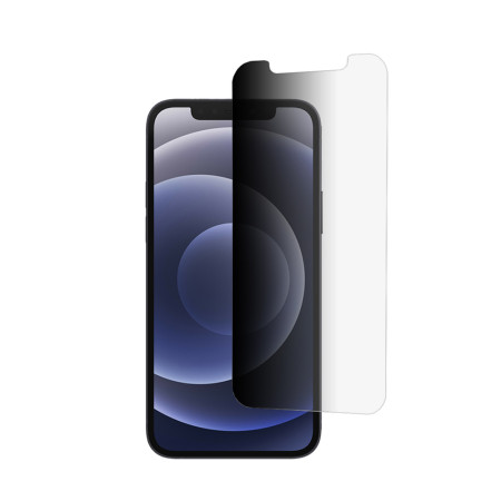Folie telefon Privacy de sticla compatibila iPhone 12 / 12 Pro, 2.5D, Protectie Profesionala, Case Friendly, Negru