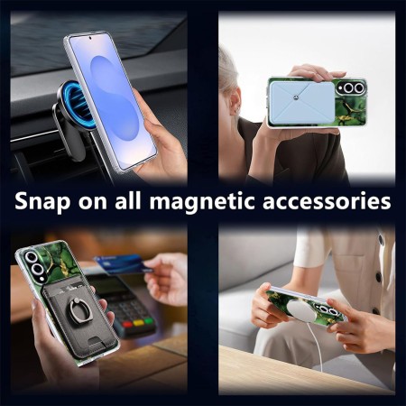Husa magnetica compatibila MagSafe pentru Samsung Galaxy S25 Edge, model DC4, protectie completa anti soc