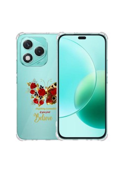 Husa Antisoc pentru Honor 400 Lite - AirBag TPU, Colțuri Ranforsate- Butterfly Rosu 