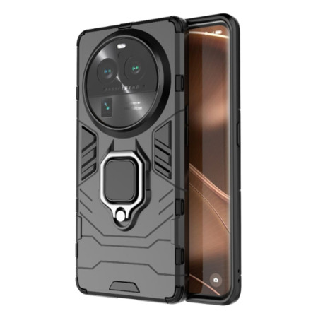 Husa Antisoc Armor compatibila Oppo Find X6 Pro, Ring-H Defender, Inel rotativ 360 grade, Magnet suport auto incorporat, TPU si PC, Black