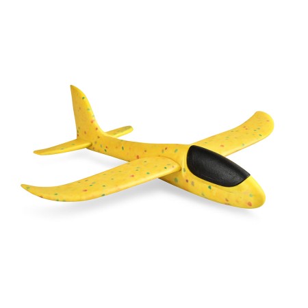 Avion Planor Polistiren 47 cm Galben – Jucarie Outdoor Usoara si Rezistenta