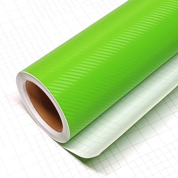 Folie Colantare Auto Carbon 3D Verde – 3m x 1.27m, Imitatie Fibra de Carbon, Aplicare Universala Exterior/Interior