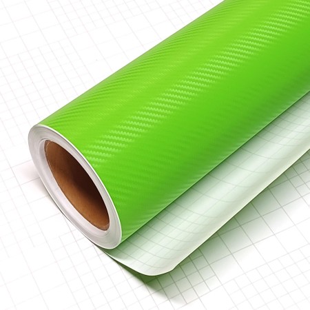 Folie Colantare Auto Carbon 3D Verde – 3m x 1.27m, Imitatie Fibra de Carbon, Aplicare Universala Exterior/Interior