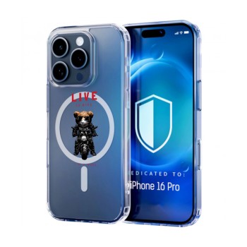 Husa pentru Iphone 16 Pro, Atasare Magnetica, MagSafe, I Am a Rider, Clear