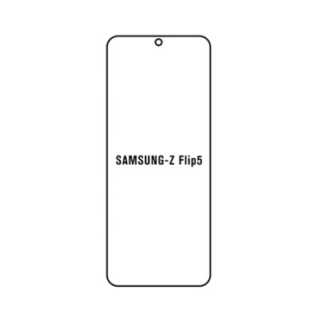 Folie Silicon Privacy compatibila Samsung Galaxy Z Flip 5, Regenerabila, Hydrogel 2.5D, Case Friendly