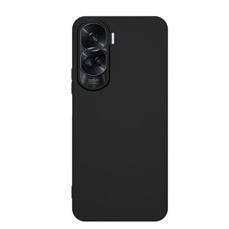 Husa Silicon compatibila Honor 90 Lite 5G, Soft Matt, Protectie Camera Foto, Negru