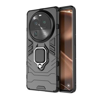 Husa Antisoc Armor compatibila Oppo Find X6, Ring-H Defender, Inel rotativ 360 grade, Magnet suport auto incorporat, TPU si PC, Black