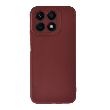 Husa Silicon Honor X8a, Soft Matt, Protectie Camera Foto, Bordo