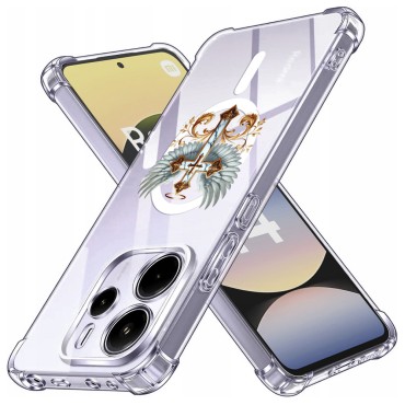 Husa Antisoc pentru Xiaomi Redmi Note 14 4G (Standard) - AirBag Magsafe, Colțuri Ranforsate - Cross White Wings