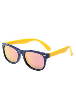 Ochelari de Soare pentru Copii cu protectie UV, Lentile Polarizate PC (D802), Patrati, 3-12 ani, Albastru inchis