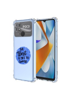 Husa Antisoc pentru Xiaomi Poco C40, AirBag PRO, Clear, The Best Is Yet To Come
