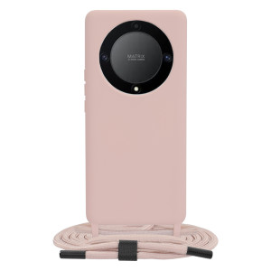 Husa compatibila cu Honor Magic 5 Lite, Cu Snur Crossbody, HTPMAG Camera Protect, Rose