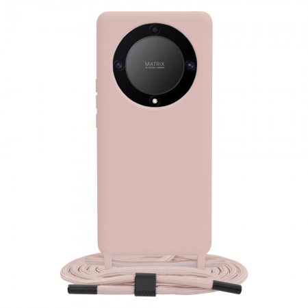 Husa compatibila cu Honor Magic 5 Lite, Cu Snur Crossbody, HTPMAG Camera Protect, Rose