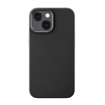 Husa Silicon Apple iPhone 15, Soft Matt, Protectie Camera Foto, Negru