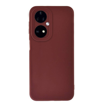 Husa Silicon Huawei P50 Pro, Soft Matt, Protectie Camera Foto, Bordo